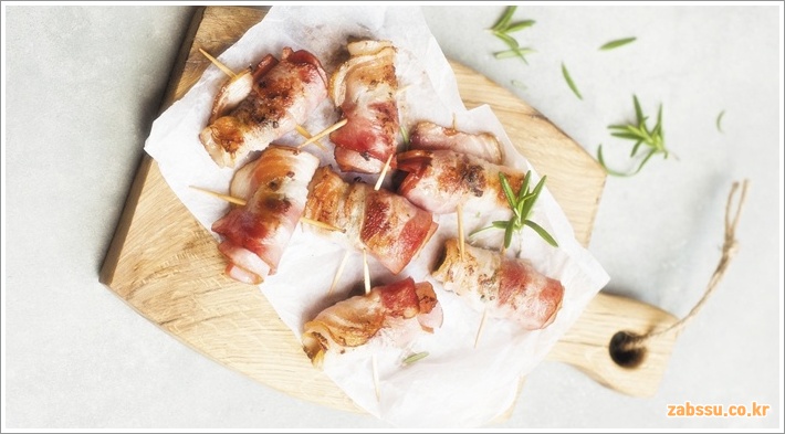 팽이버섯 베이컨 말이 간편 레시피로 맛있는 다이어트 안주 만들기